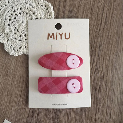 Coreeană New Rose Bowkont Fete Copii Agrafe de păr Dulci versatilă Copii BB Button Clips Temperament simplu Crăciun pentru cap pentru bebeluș