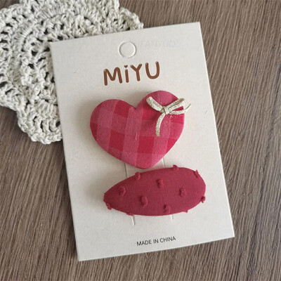 Coreeană New Rose Bowkont Fete Copii Agrafe de păr Dulci versatilă Copii BB Button Clips Temperament simplu Crăciun pentru cap pentru bebeluș