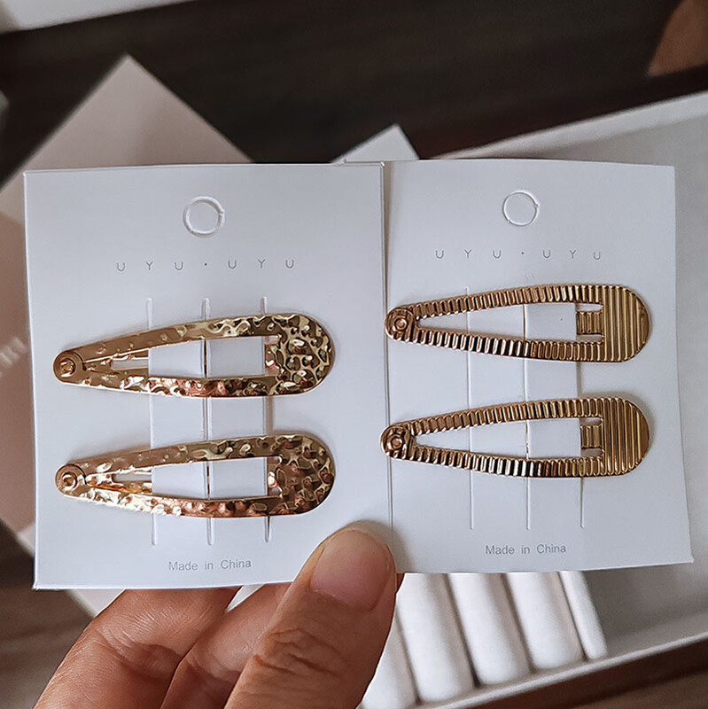 2 бр. Сплав в стил Европа и Америка BB щипки за коса за жени Момичета Деца Подарък Аксесоари за коса Парти Празничен орнамент