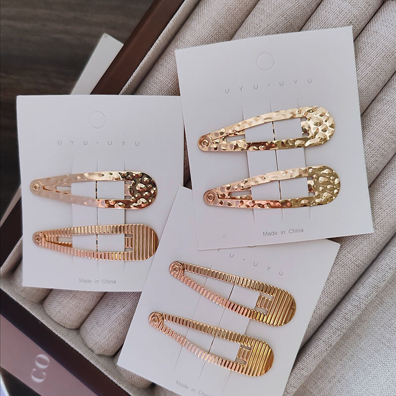 2 бр. Сплав в стил Европа и Америка BB щипки за коса за жени Момичета Деца Подарък Аксесоари за коса Парти Празничен орнамент