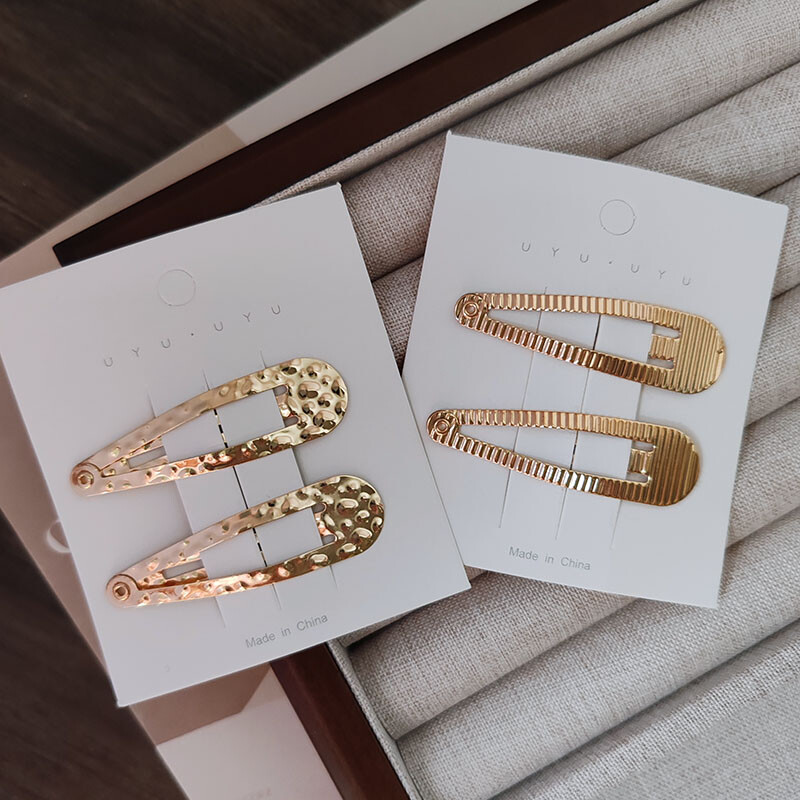 2 бр. Сплав в стил Европа и Америка BB щипки за коса за жени Момичета Деца Подарък Аксесоари за коса Парти Празничен орнамент