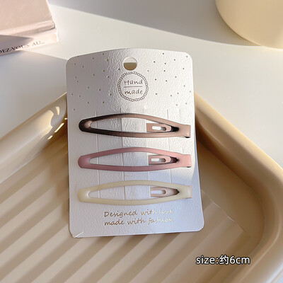 3/6 бр./компл. Жени Момичета Мода кафе цвят Геометрични звезди Орнамент Щипки за коса Сладки фиби за коса Женски аксесоари за коса