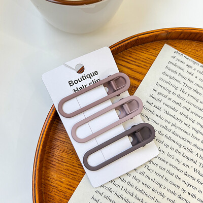 3/6 бр./компл. Жени Момичета Мода кафе цвят Геометрични звезди Орнамент Щипки за коса Сладки фиби за коса Женски аксесоари за коса