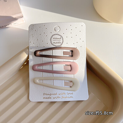 3/6 бр./компл. Жени Момичета Мода кафе цвят Геометрични звезди Орнамент Щипки за коса Сладки фиби за коса Женски аксесоари за коса