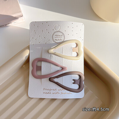 3/6 бр./компл. Жени Момичета Мода кафе цвят Геометрични звезди Орнамент Щипки за коса Сладки фиби за коса Женски аксесоари за коса