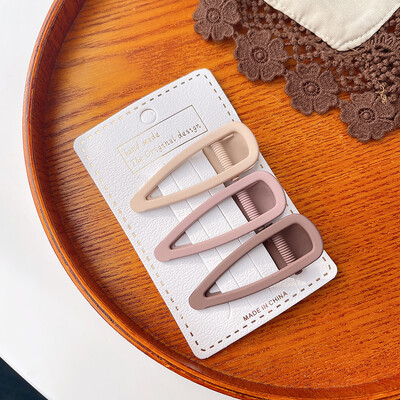 3/6 бр./компл. Жени Момичета Мода кафе цвят Геометрични звезди Орнамент Щипки за коса Сладки фиби за коса Женски аксесоари за коса