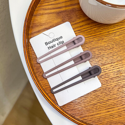 3/6 бр./компл. Жени Момичета Мода кафе цвят Геометрични звезди Орнамент Щипки за коса Сладки фиби за коса Женски аксесоари за коса