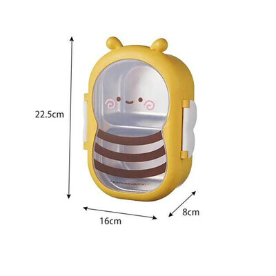 Dječja kutija za ručak Bee Slatka posuda za hranu od nehrđajućeg čelika Bento kutija Prijenosna kampiranje Piknik Djeca odrasli Povratak u školu