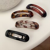 Udubljena kopča za kosu Leopard print Francuska kopča Plastične bočne igle Drška za kosu Ukosnica Ženski dodaci za kosu