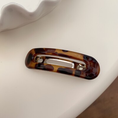 Udubljena kopča za kosu Leopard print Francuska kopča Plastične bočne igle Drška za kosu Ukosnica Ženski dodaci za kosu