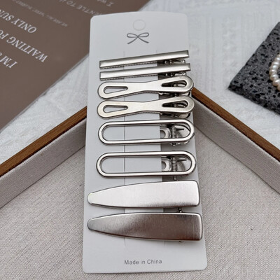 Srebrne metalne kopče za kosu Žene Djevojke Y2K pačje kljun Ukosnica Osobnost Šiške Pokrivala za glavu sa strane Ukosnice Ukosnice Dodaci za oblikovanje