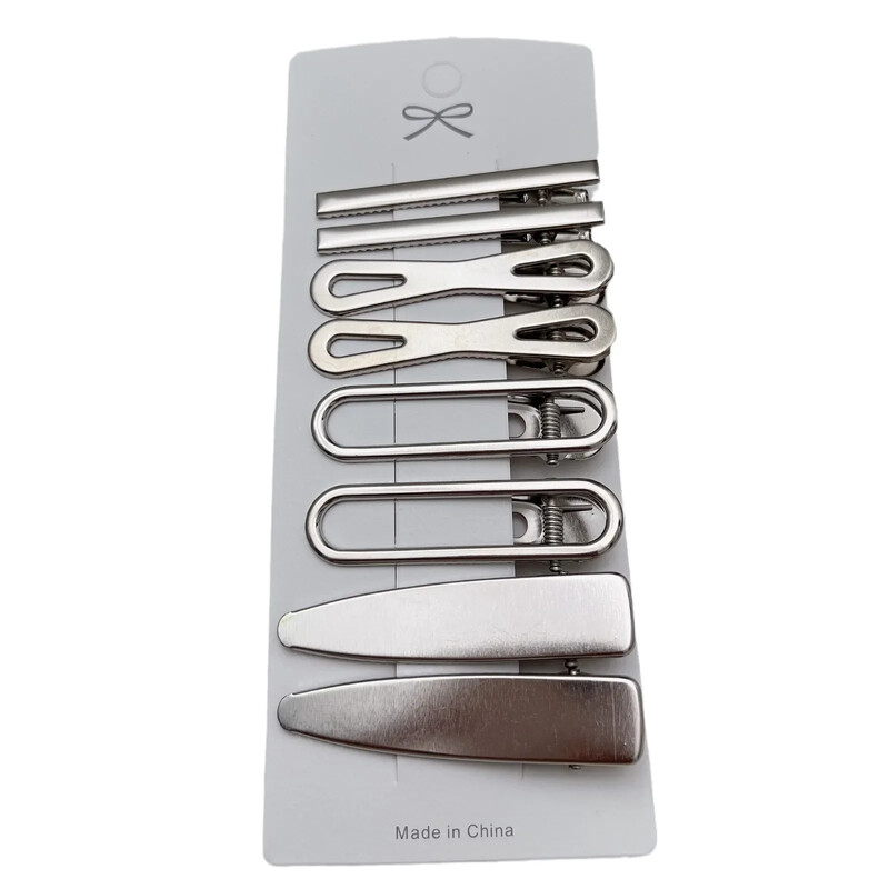 Srebrne metalne kopče za kosu Žene Djevojke Y2K pačje kljun Ukosnica Osobnost Šiške Pokrivala za glavu sa strane Ukosnice Ukosnice Dodaci za oblikovanje