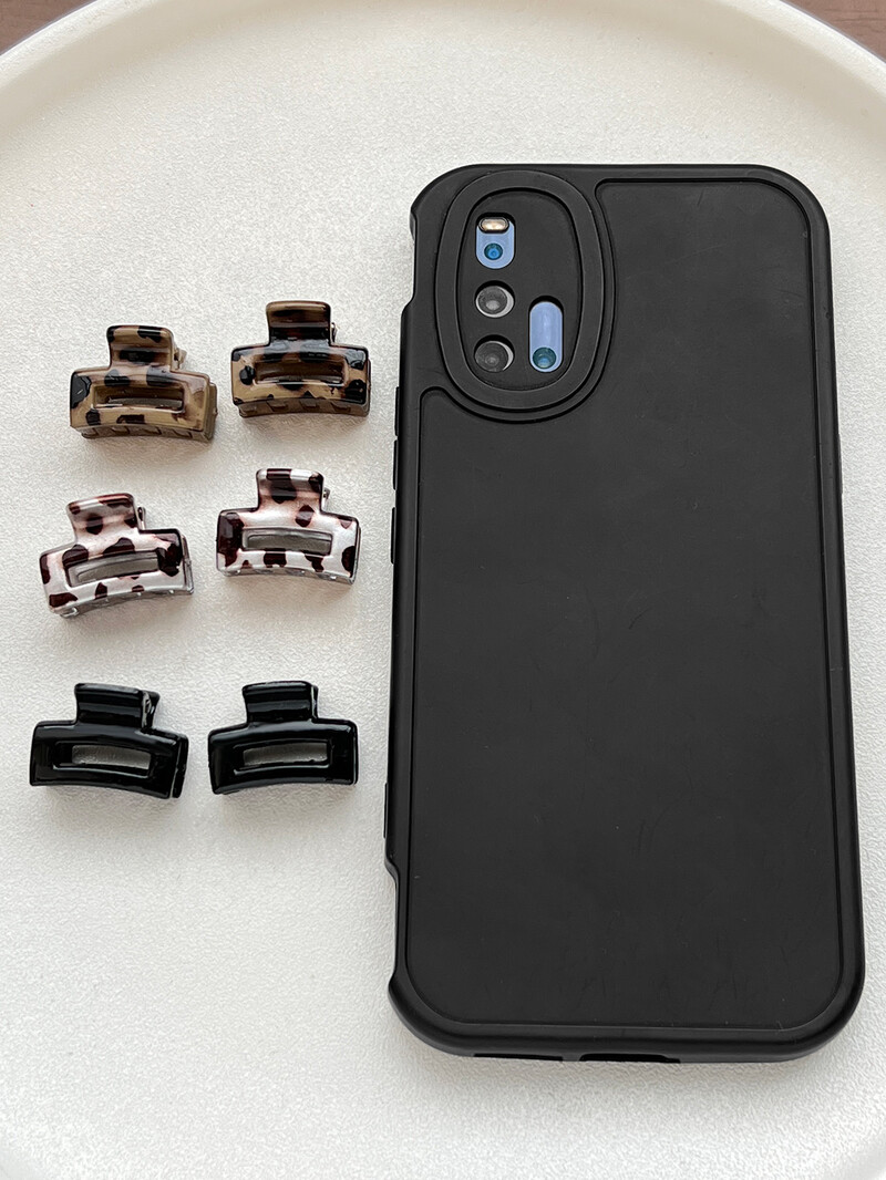 6KOM kopče za kosu u obliku kornjače, neklizajuća kopča za malu čeljust, leopard stezaljke za kosu, pribor za oblikovanje kose za žene i djevojčice za snažno učvršćivanje