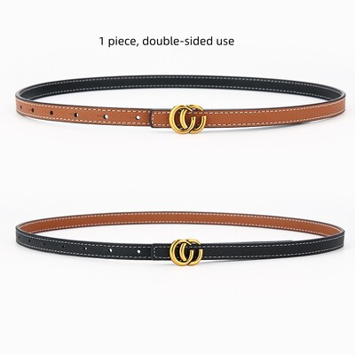 Sieviešu modes apgrieztā lietojuma ādas josta augstas kvalitātes zelta sprādze ir vislabāk saskaņota ar kleitu džinsu sieviešu jostu