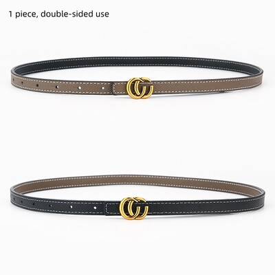 Sieviešu modes apgrieztā lietojuma ādas josta augstas kvalitātes zelta sprādze ir vislabāk saskaņota ar kleitu džinsu sieviešu jostu