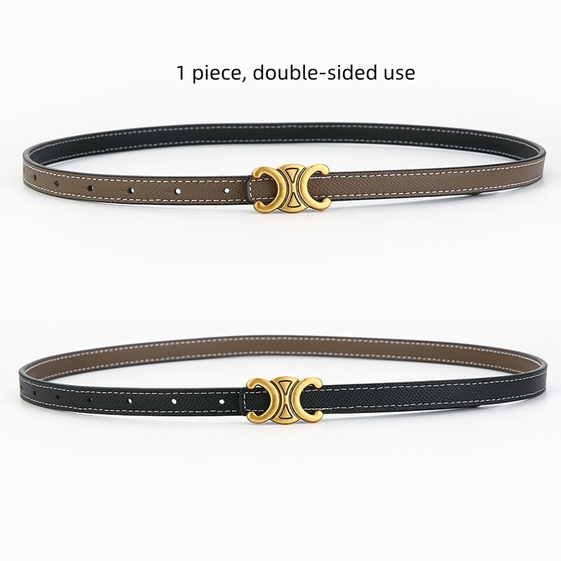 Sieviešu modes apgrieztā lietojuma ādas josta augstas kvalitātes zelta sprādze ir vislabāk saskaņota ar kleitu džinsu sieviešu jostu