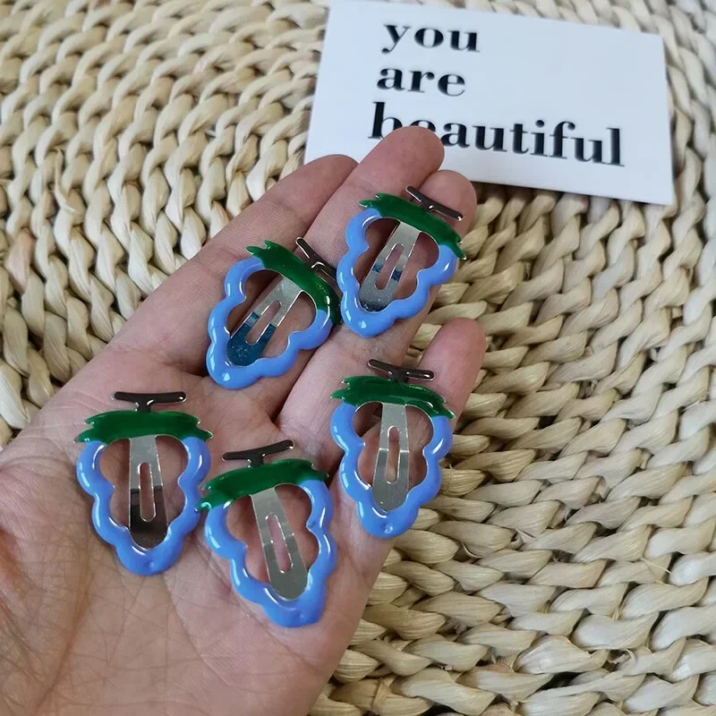 5 kom. Hot Sweetly Strawberry Fruit BB kopče za kosu s kandžama sa strane za žene, djevojke, djecu, djetetove ukosnice, poklon, dodaci za kosu, pokrivala za glavu Orn