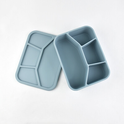 Силиконова запечатана кутия за съхранение на свежест в японски стил Голям капацитет и удобна отделна кутия за обяд без BPA с капак Микровълнова фурна