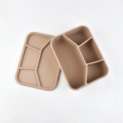 Силиконова запечатана кутия за съхранение на свежест в японски стил Голям капацитет и удобна отделна кутия за обяд без BPA с капак Микровълнова фурна