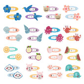 1 pereche de agrafe pentru fetiță agrafă de păr nou-născuți copii accesorii de păr benzi de păr Îmbrăcăminte fotografie flori pisică laba iepure fructe