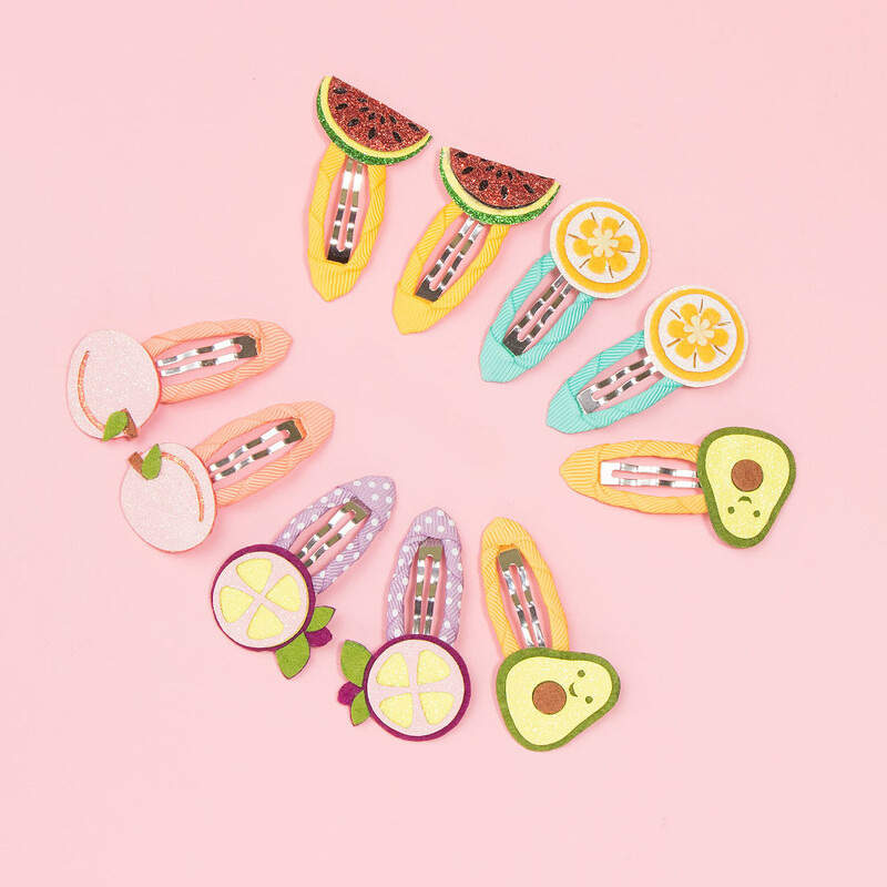 1 pereche de agrafe pentru fetiță agrafă de păr nou-născuți copii accesorii de păr benzi de păr Îmbrăcăminte fotografie flori pisică laba iepure fructe