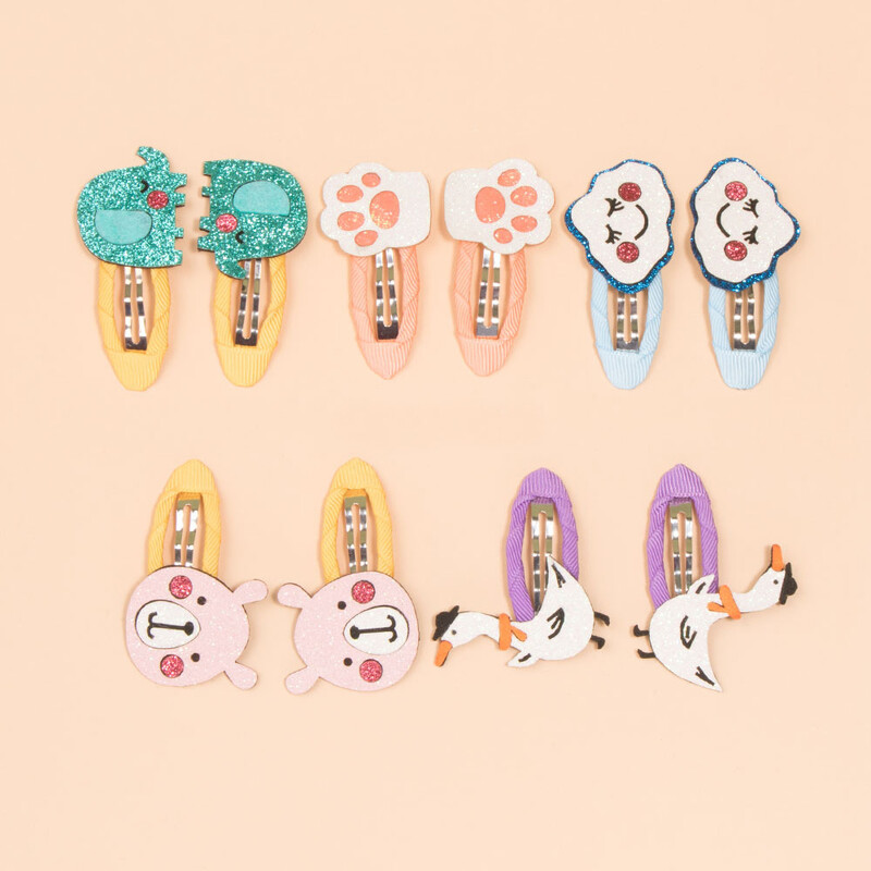 1 pereche de agrafe pentru fetiță agrafă de păr nou-născuți copii accesorii de păr benzi de păr Îmbrăcăminte fotografie flori pisică laba iepure fructe