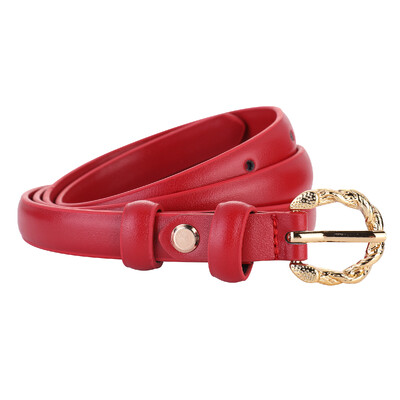 Curea subțire din piele pentru femei Cureaua subțire din piele naturală pentru blugi haină rochie cu cataramă din aliaj auriu centură pentru femei