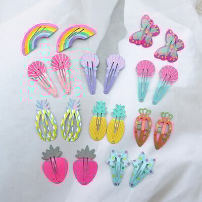 20 komada slatkih crtanih životinja, voća, kopča za kosu za djevojčice, dodaci za kosu, slatki dugin leptir, ukosnice, dječje kopče za kosu