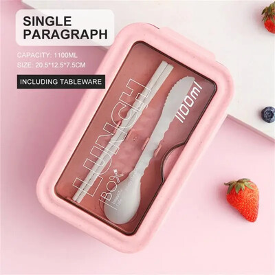 Кутия за обяд Bento от неръждаема стомана 304 за деца в училище Офис служител 2 решетки Microwae Heating Контейнер за съхранение на храна Съдове за хранене Ново