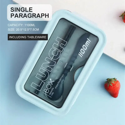 Кутия за обяд Bento от неръждаема стомана 304 за деца в училище Офис служител 2 решетки Microwae Heating Контейнер за съхранение на храна Съдове за хранене Ново