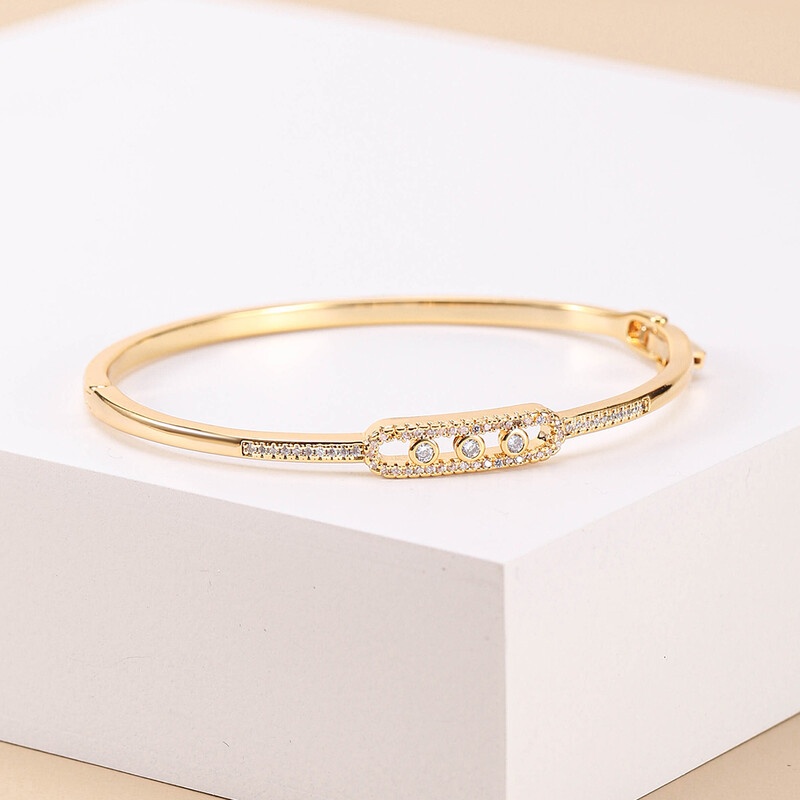 Beaut&Berry luksuzna 18k pozlaćena narukvica za žene i muškarce u stilu bakrene cirkonske narukvice u 2 boje za darove za žene i prijatelje