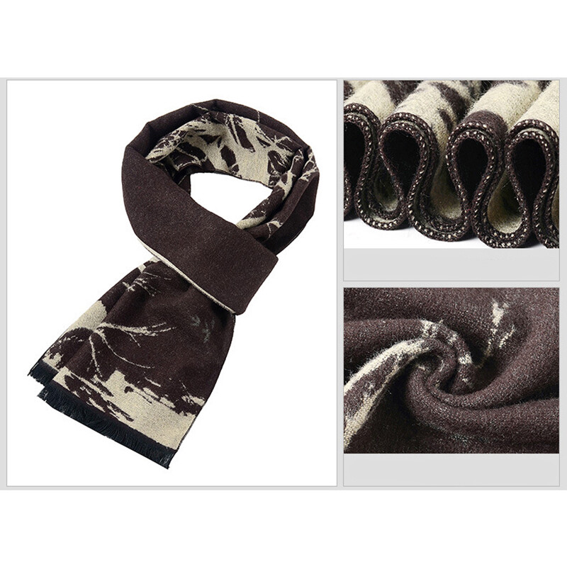 Splash Ink Šal na grani drveća Jesen i zima Muški dugi šal Jednostavan i velikodušan vrat Poslovno ležerno s resicama Topli šalovi