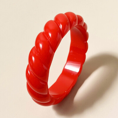 La modă la modă rășină rășină șurub brățări brățări pentru femei vintage farmec geometric albastru brățară de designer fete bijuterii femei