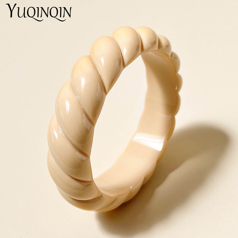 La modă la modă rășină rășină șurub brățări brățări pentru femei vintage farmec geometric albastru brățară de designer fete bijuterii femei