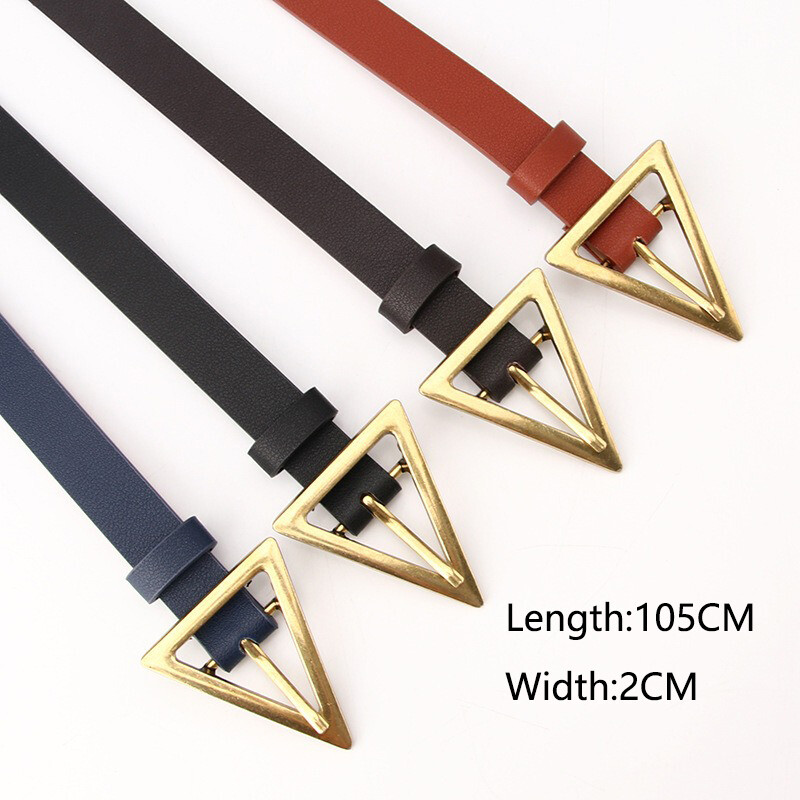 Remeni za žene Ležerne, tanke, mršave, modne, luksuzne marke, dizajnerske ženske haljine, traperice, remenje, zlatna kopča, čvrsti pojas DT003