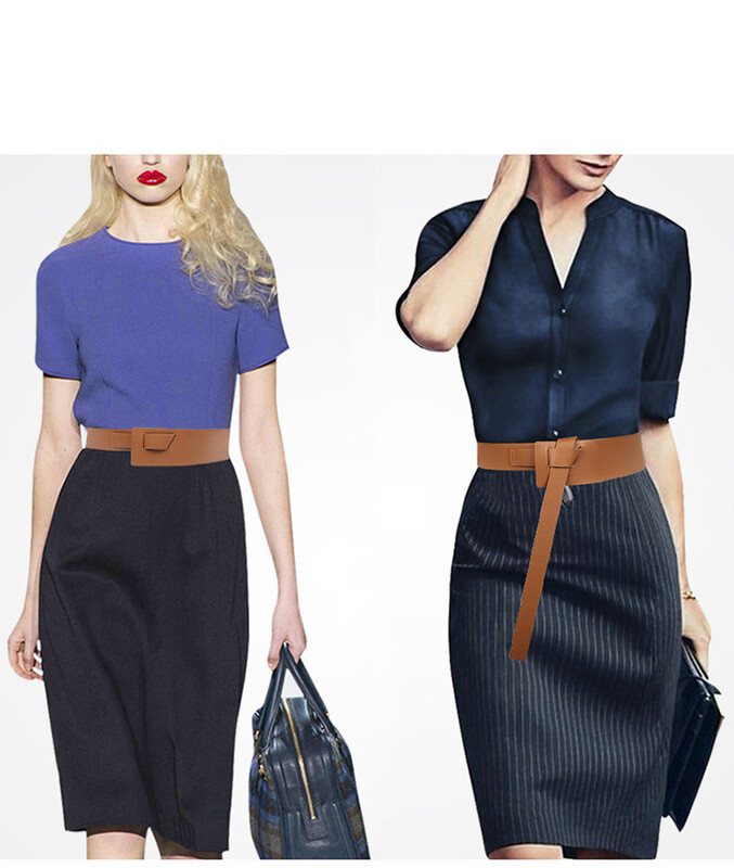 Visokokvalitetni remeni od pu kože dizajnerske marke za žene Kaput Ženska ukrasna suknja do struka Modna pletena košulja s bijelim remenom