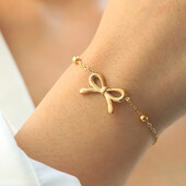 Narukvice od nehrđajućeg čelika Izvrsni modni trodimenzionalni lanac s mašnama Slatke narukvice za žene Nakit Nosite svaki dan Novo u