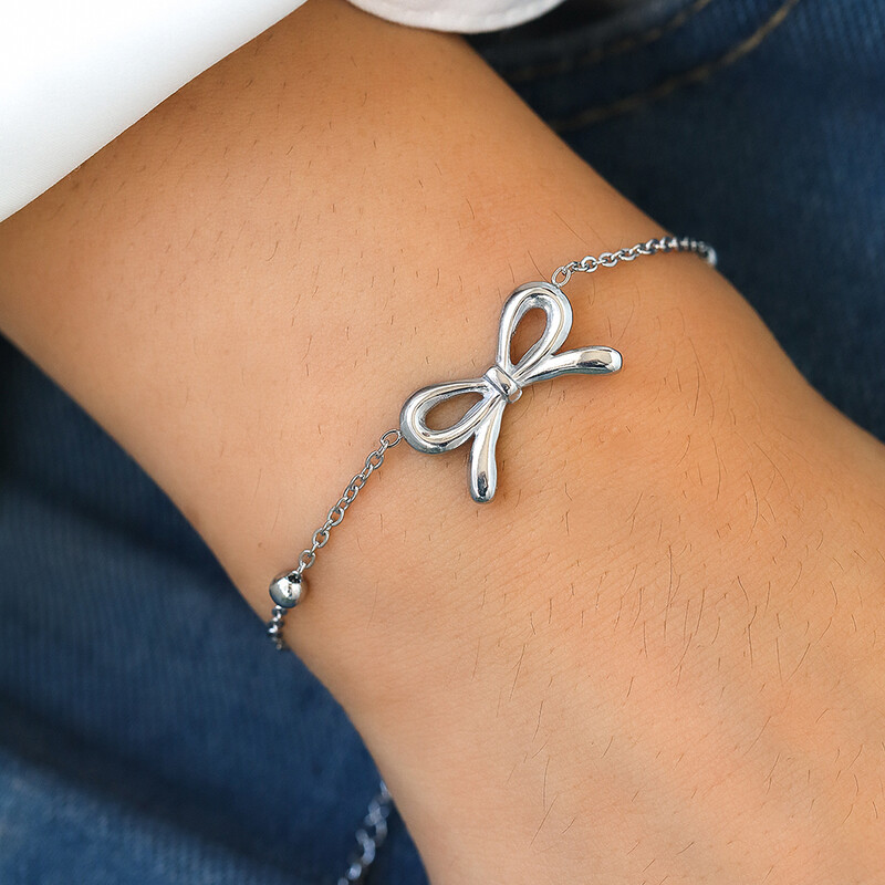 Narukvice od nehrđajućeg čelika Izvrsni modni trodimenzionalni lanac s mašnama Slatke narukvice za žene Nakit Nosite svaki dan Novo u