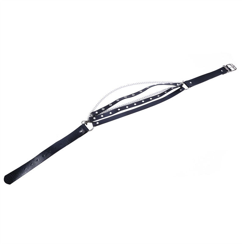 Ženski remen za struk, lanac, modni gotički punk, metalni krug, dizajn prstena, srebrna igla, kopča, kožna crna traperica, traperice, remeni oko struka