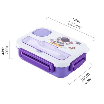 Slatka Bento kutija s dinosaurusom 1300 ml Bento kutija za ručak za djecu, djevojčice, novi astronaut, sendvič, kutija za užinu, voće, pohrana hrane, mikrovalna pećnica