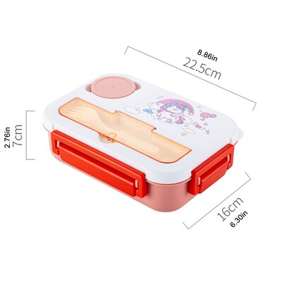 Slatka Bento kutija s dinosaurusom 1300 ml Bento kutija za ručak za djecu, djevojčice, novi astronaut, sendvič, kutija za užinu, voće, pohrana hrane, mikrovalna pećnica