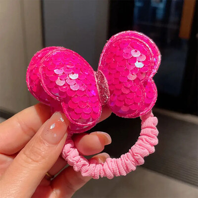 1 gab korejiešu stila vizulis meitene tauriņš matu cilpa matu virve Jauka dvieļu cilpa augsta zirgaste meiteņu galvassegas matu aksesuāri