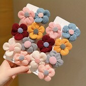 14 bucăți de legături de păr din lână cu flori care nu rănesc părul, frânghie de păr elastică, versatilă pentru uz zilnic