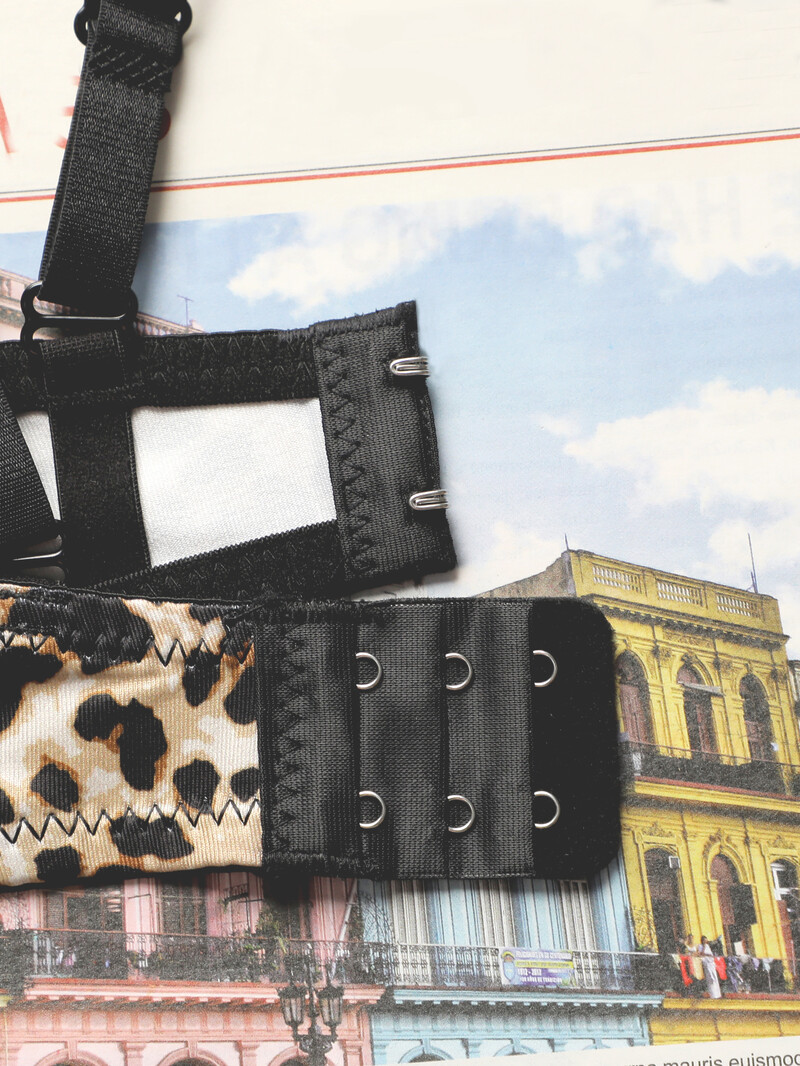 Vruće prodavano visokokvalitetno seksi žensko donje rublje bez šavova i čeličnog prstena, dvodijelno donje rublje s leopard printom, ženski komplet donjeg rublja s čipkom B2046