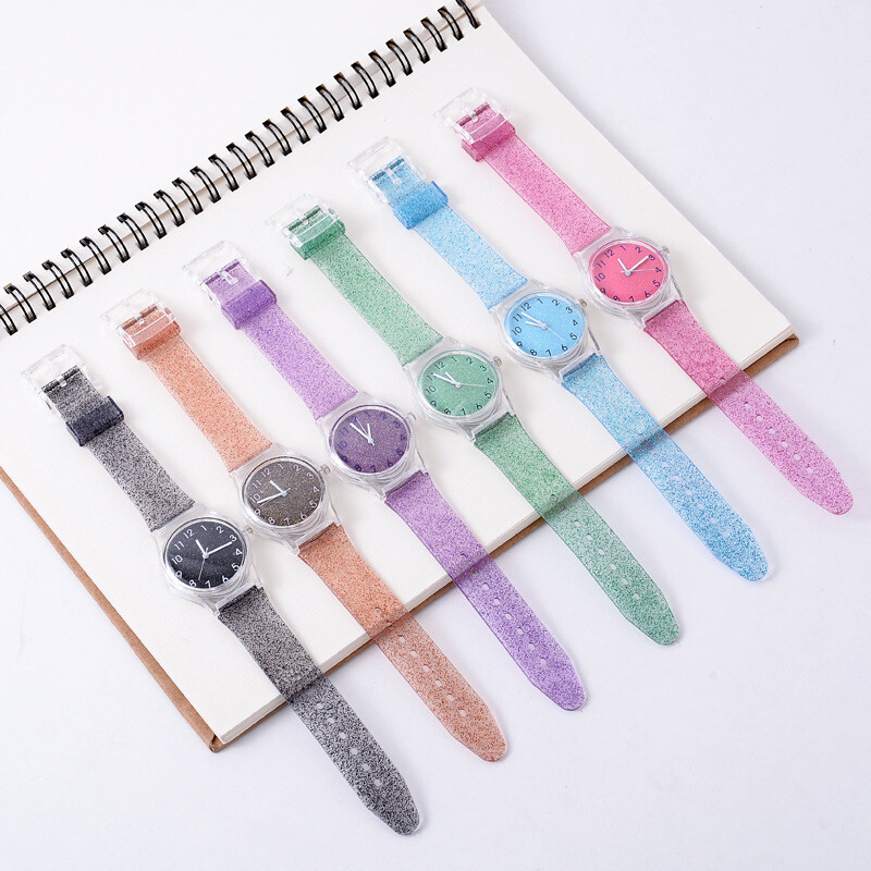 UTHAI CQ25 dječji sat dječji kvarcni satovi ručni sat jelly za djevojčice i dječake satovi sportski beba student Prozirna plastika