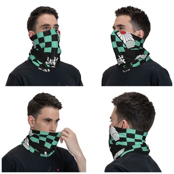 Demons Tanjiro Kamado Bandana Neck Gaiter Slayers Print K-Kimetsu Anime Balaclavas Magic Scarf Headwear Туризъм Възрастен Всички сезони