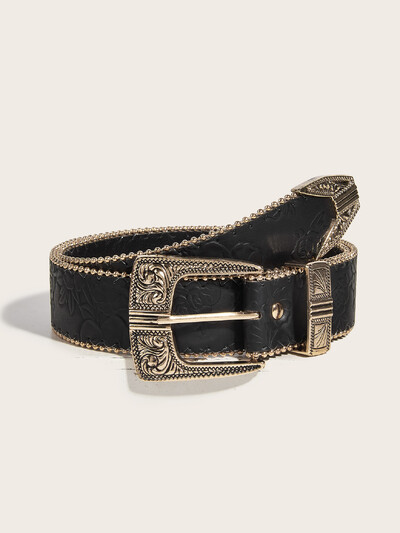 Curea elegantă, creativă, personalizată, retro, cu imprimeu floral, din piele PU