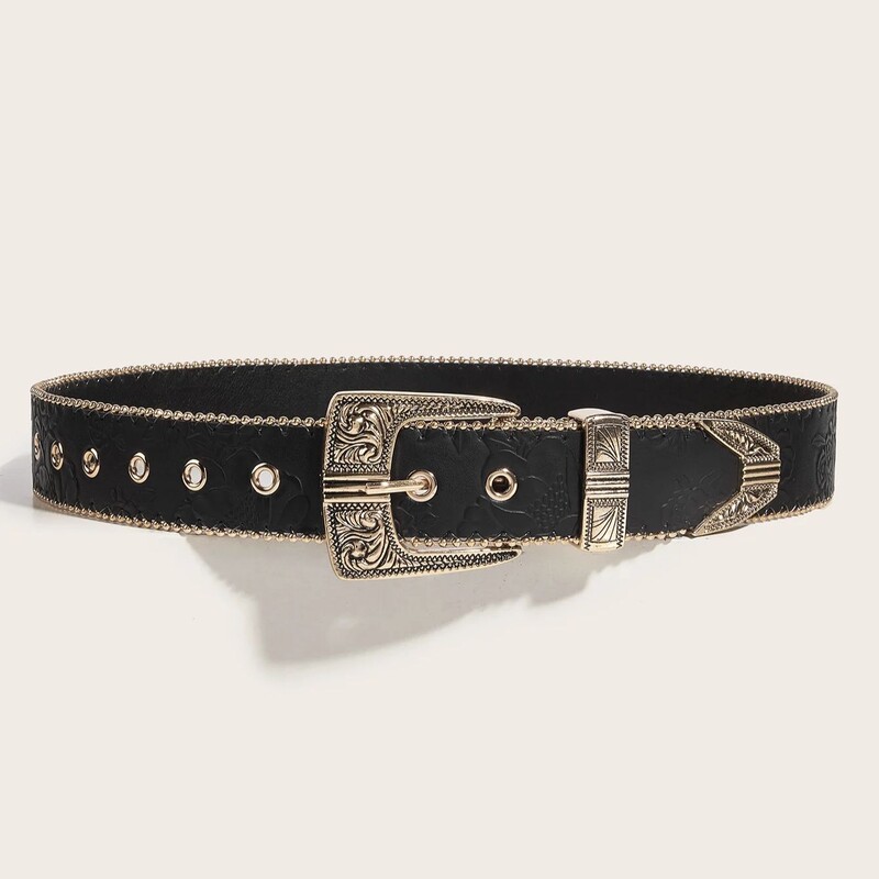 Curea elegantă, creativă, personalizată, retro, cu imprimeu floral, din piele PU