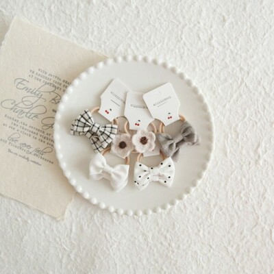 10 bucăți bricolaj benzile elastice cu flori cu fundă mare pentru copii, fete, legături de păr dulci, bentițe de modă, accesorii pentru păr, banda de cauciuc pentru copii