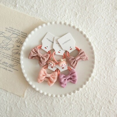 10 bucăți bricolaj benzile elastice cu flori cu fundă mare pentru copii, fete, legături de păr dulci, bentițe de modă, accesorii pentru păr, banda de cauciuc pentru copii